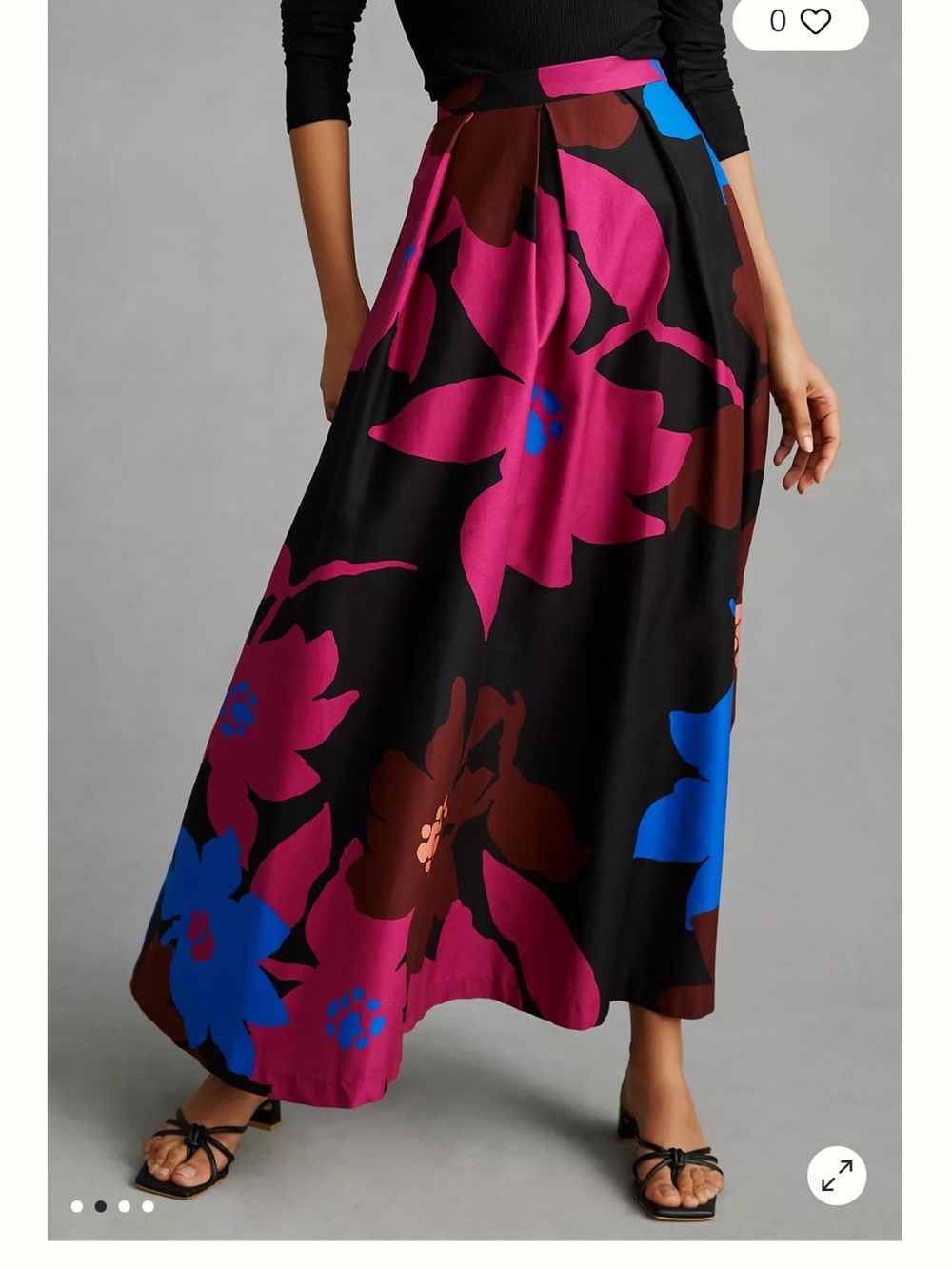 Eva Franco Colorful Floral Maxi Skirt